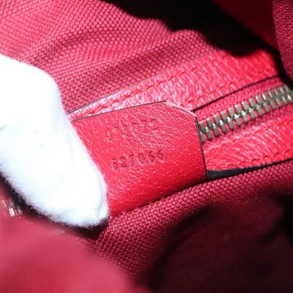 GUCCI Web Sherry Line Backpack Canvas Red Blue 473872 Auth 125637 - Picture 13 of 16